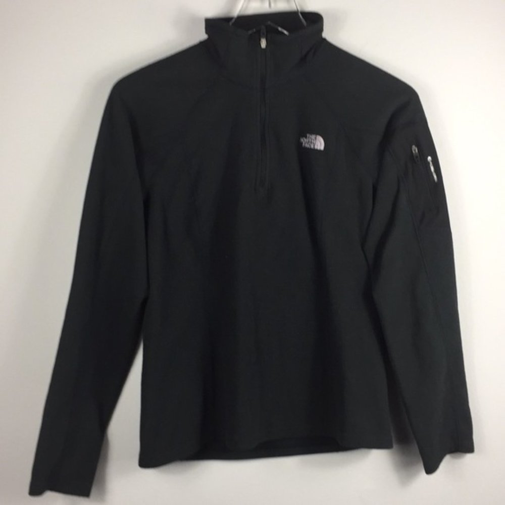 The North Face black quarter zip pullover jacket